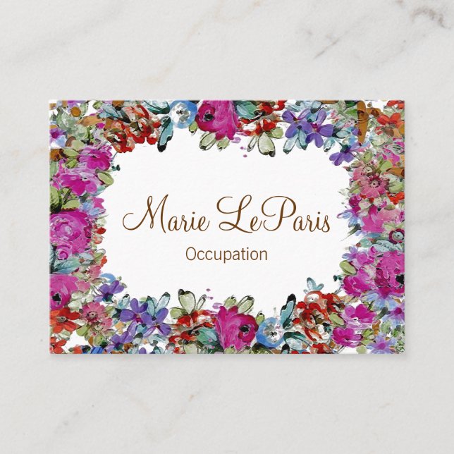 Marie Antoinette in Blume ~ Visitenkarte (Vorderseite)