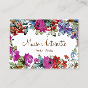 Marie Antoinette in Blumen ~ Visitenkarten Visitenkarte