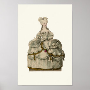 Marie Antoinette in Extravaganz Kleid ~ Poster