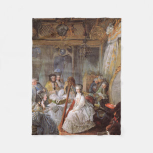 Marie Antoinette in her Chamber at Versailles Fleecedecke