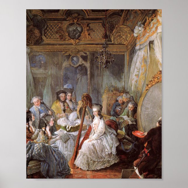 Marie Antoinette in her Chamber at Versailles Poster (Vorne)