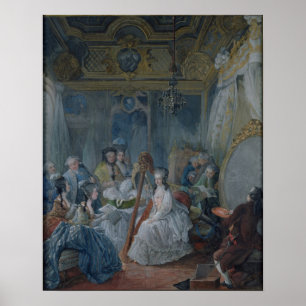 Marie Antoinette in ihrem Saal in Versailles Poster