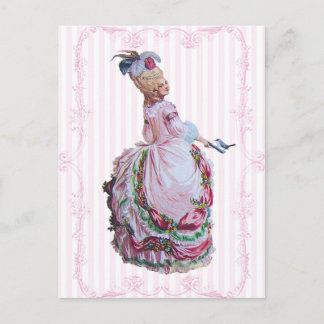 Marie Antoinette in rosa Einladung Postkarten