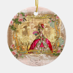Marie Antoinette in Rosa Weihnachtsschmuck