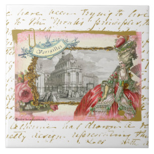 Marie Antoinette in Versailles Collage Kunstfliese Fliese