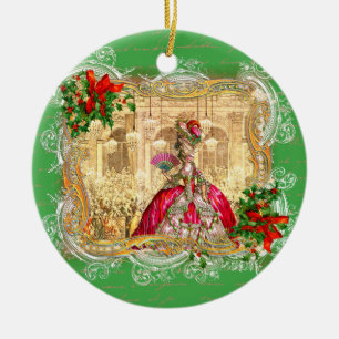 Marie Antoinette in Versailles Weihnachten Keramikornament