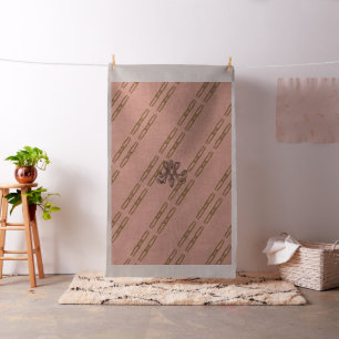 Marie Antoinette initial monogram upholstery linen Stoff