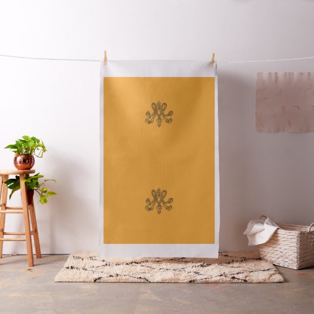 Marie Antoinette initial monogram upholstery panel Stoff (Beispiel)