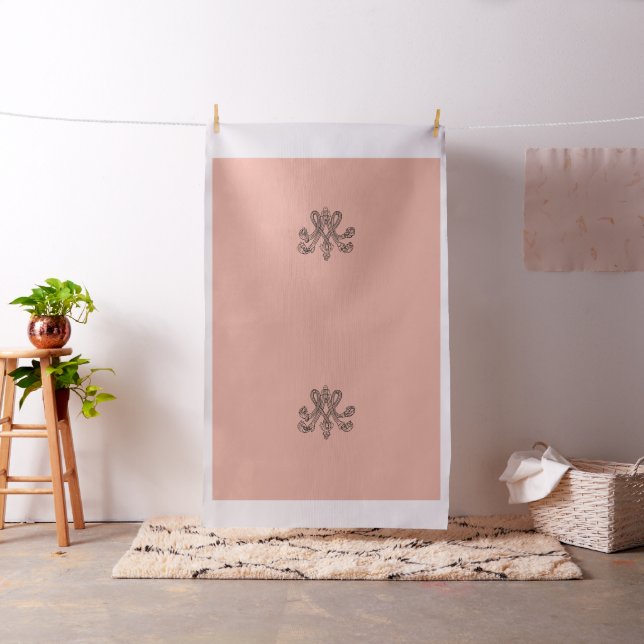 Marie Antoinette initial monogram upholstery panel Stoff (Beispiel)