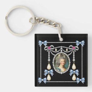 Marie Antoinette inspirierte Karte Königin von Fra Schlüsselanhänger