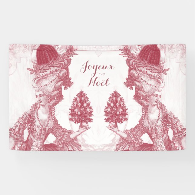 Marie Antoinette Joyeux Weihnachten Banner (Horizontal)