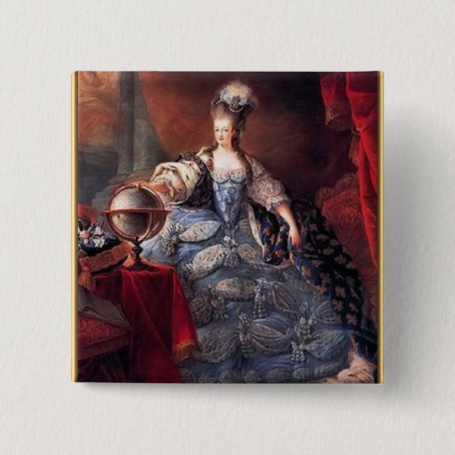 Marie Antoinette Knopf Button (Vorderseite)