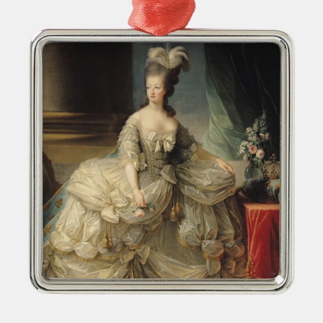 Marie Antoinette Königin von Frankreich, 1779 Silbernes Ornament (Vorne)