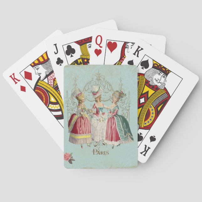 Marie Antoinette Ladys in Wart Spielkarten (Rückseite)