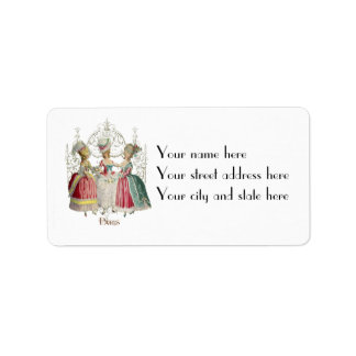 Marie Antoinette Ladys in Warten Labels Adressaufkleber