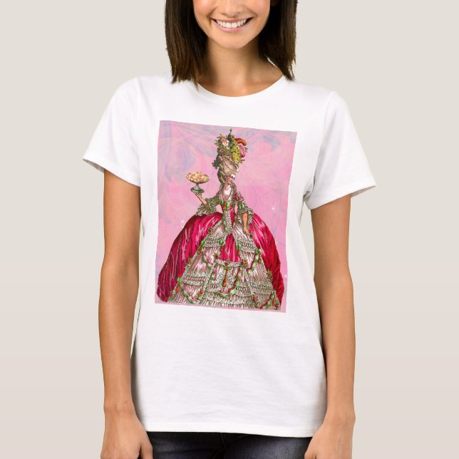 Marie Antoinette Lasse ihnen Esskuchen T-Shirt (Vorderseite)