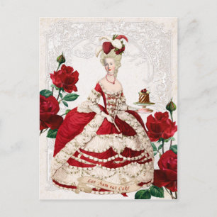 Marie Antoinette Lasst sie Kuchen essen Postkarte