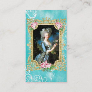 Marie Antoinette Le Brun Blaues Damast Visitenkart Visitenkarte
