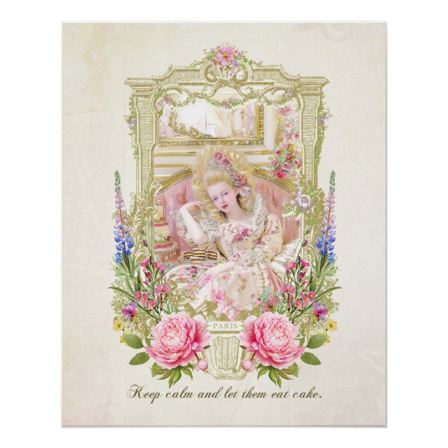 Marie Antoinette let them eat cake poster (Vorderseite)