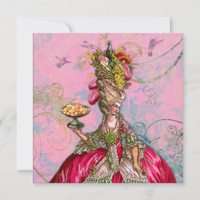 Marie Antoinette Ließ sie zum Kuchen Einladung (Vorderseite)