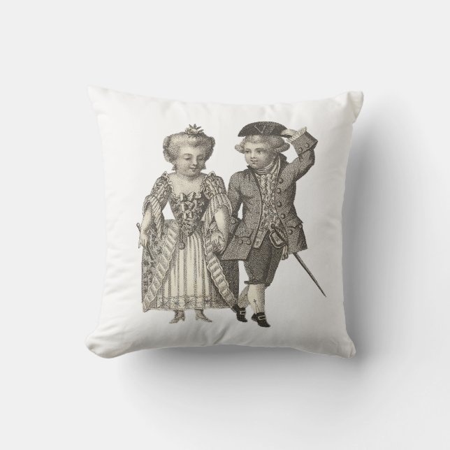 Marie Antoinette Louis XVI Vintage Kostüme Kissen (Vorderseite)
