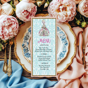 Marie Antoinette Menütisch Platzdeckchen Menükarte