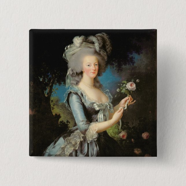Marie Antoinette mit einer Rose, 1783 Button (Vorderseite)