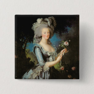Marie Antoinette mit einer Rose, 1783 Button