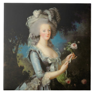 Marie Antoinette mit einer Rose, 1783 Fliese
