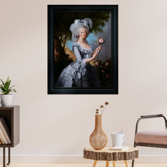 Marie Antoinette mit einer Rose Poster (Wohnzimmer 3)