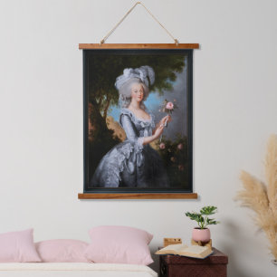 Marie Antoinette mit einer Rose Wandteppich Mit Holzrahmen