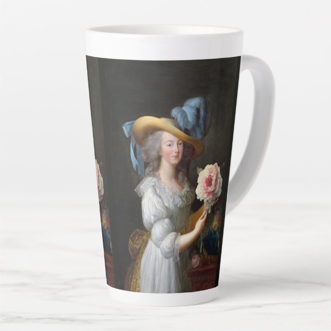 Marie Antoinette mit Pink Anemone Blume Milchtasse (Rechte Ecke)
