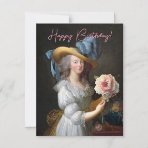 Marie Antoinette mit rosafarbenen Pfoten Happy Bir