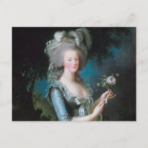 Marie Antoinette mit Rose von Elisabeth Le Brun Postkarte