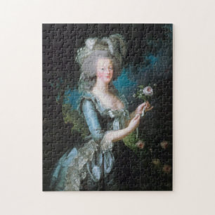 Marie Antoinette mit Rose von Elisabeth Le Brun Puzzle