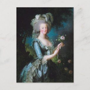 Marie-Antoinette mit Rose von Elisabeth Lebrun Postkarte