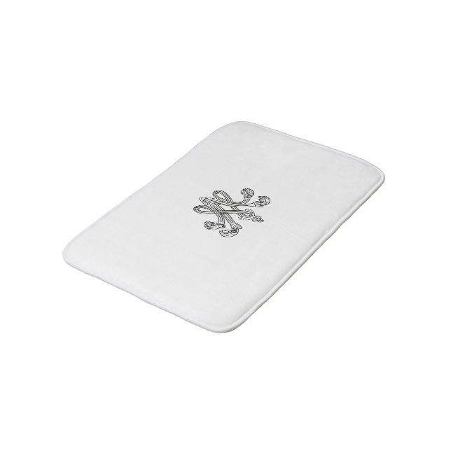 Marie Antoinette – Monogramm – Monogram initials Badematte (Schrägansicht)