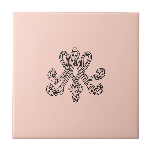 Marie Antoinette – Monogramm – Monogram initials Fliese (Vorderseite)