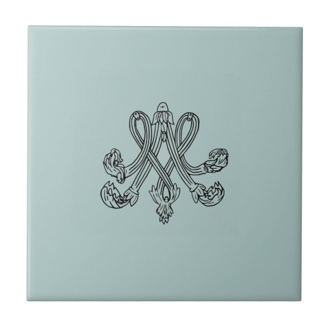 Marie Antoinette – Monogramm – Monogram initials Fliese (Vorderseite)