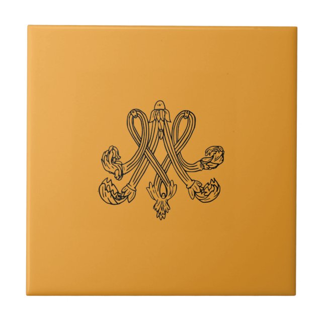 Marie Antoinette – Monogramm – Monogram initials Fliese (Vorderseite)