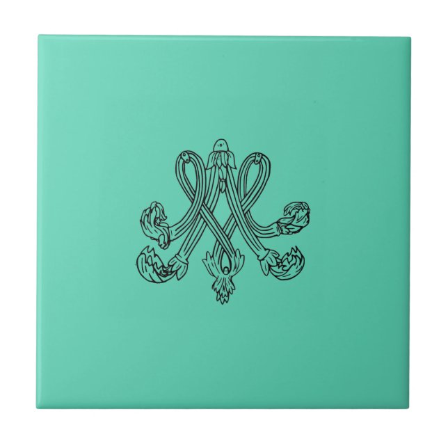 Marie Antoinette – Monogramm – Monogram initials Fliese (Vorderseite)