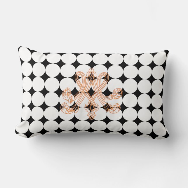 Marie Antoinette – Monogramm – Monogram initials Lendenkissen (Vorderseite)