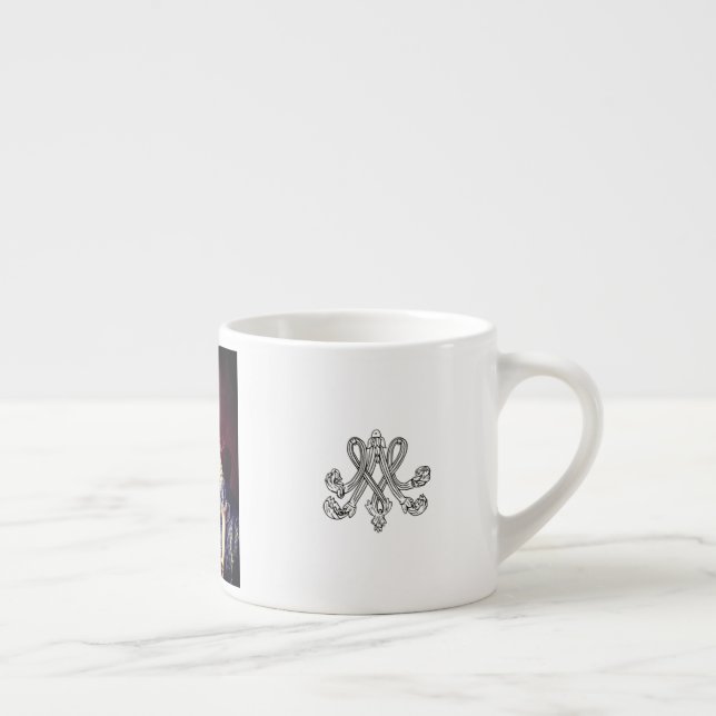 Marie Antoinette Monogramm– Royal Monogram Espressotasse (Rechts)