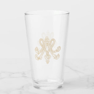 Marie Antoinette – Monogramm – Royal Monogram Glas
