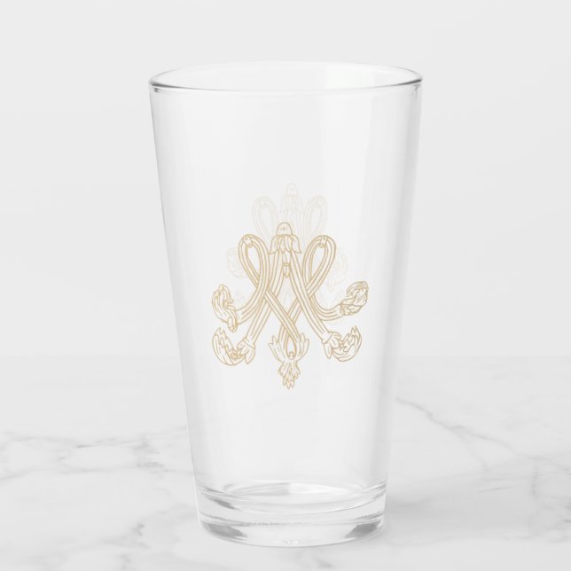 Marie Antoinette – Monogramm – Royal Monogram Glas (Rückseite)