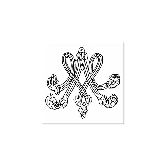 Marie Antoinette – Monogramm – Royal Monogram Gummistempel (Prägung)