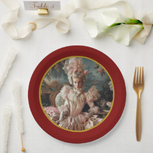 Marie Antoinette Papierplatte Pappteller