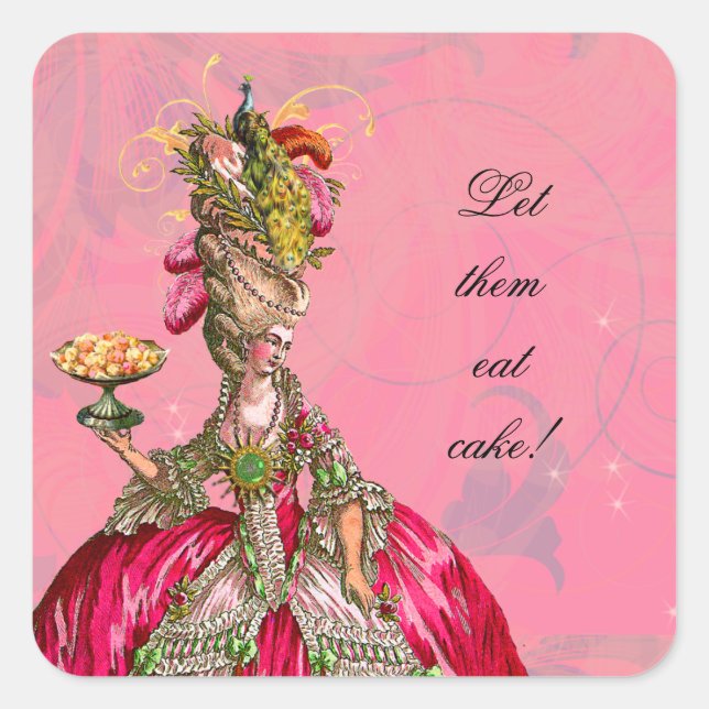 Marie Antoinette & Peacock French Pastry Stickers (Vorderseite)