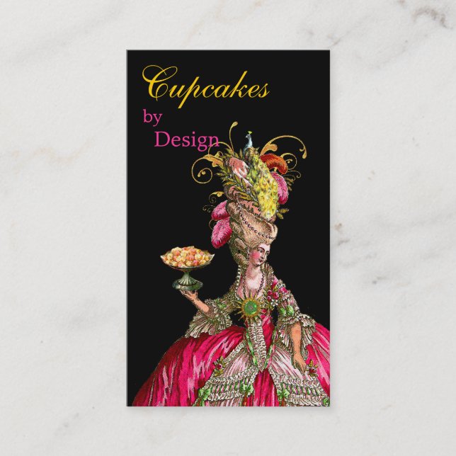 Marie-Antoinette-Pfau Visitenkarte (Vorderseite)