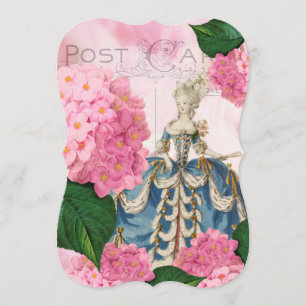 Marie Antoinette Pink Hydrangea Custom Einladungen